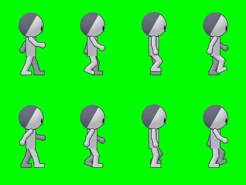 แม่แบบแบบที่ 2: แกว่งแขนกว้างขึ้นเป็น 45 องศา